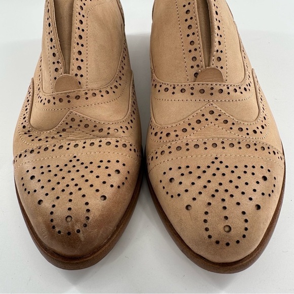 Splendid flats size 6 tan leather brouge wingtip oxfords spectators Academia - Picture 3 of 13